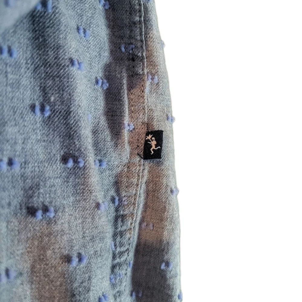 Civil Society / Men's Knit Button Up Shirt / Large / Heather Gray
